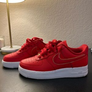 Air Force 1 Red Gold